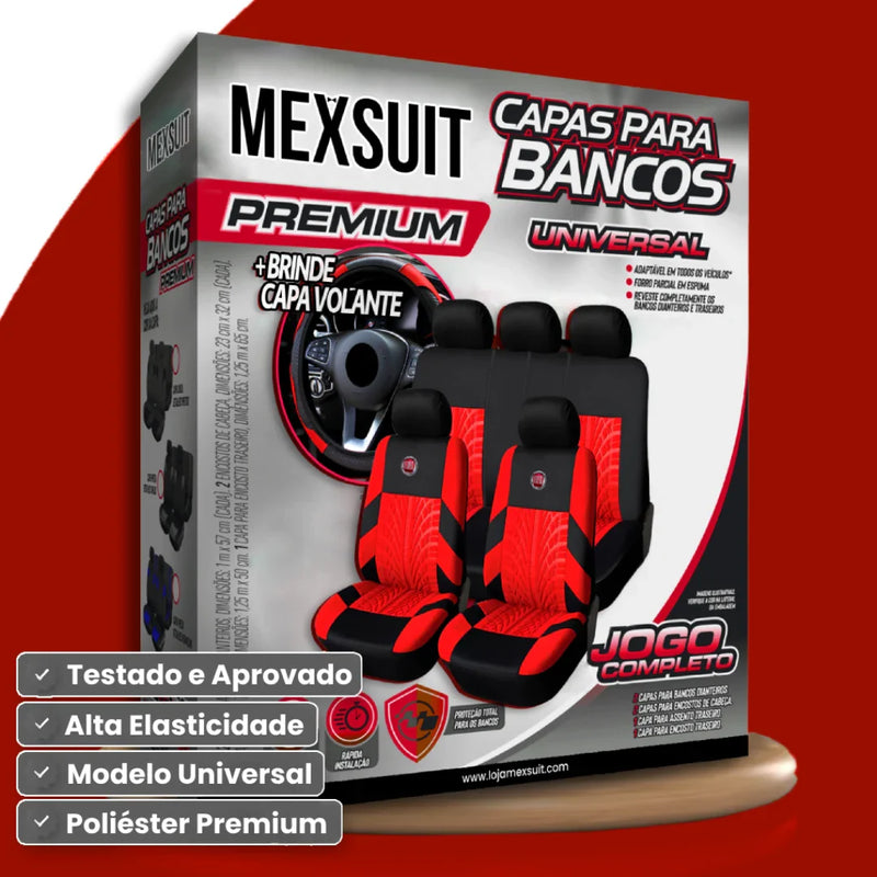 Kit Capa para Banco de Carro Universal JettaSport + BRINDE Limitado: 1 Capa para Volante!