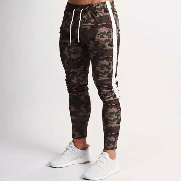 Calça Fitness Jogger Masculina Camuflada - Faixa Lateral